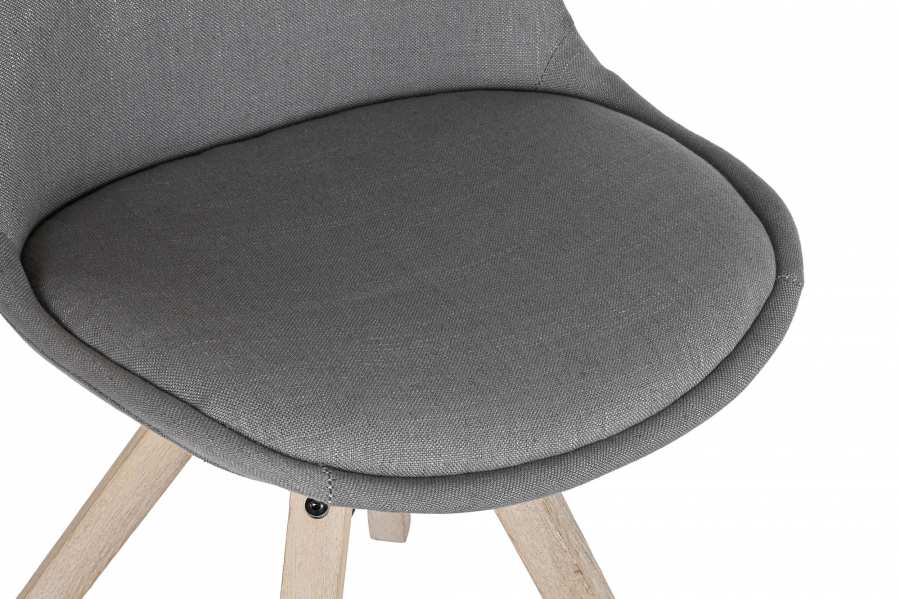 Silla Roble Poliester 48X44X84 Gris Oscuro