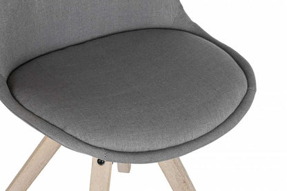 Silla Roble Poliester 48X44X84 Gris Oscuro