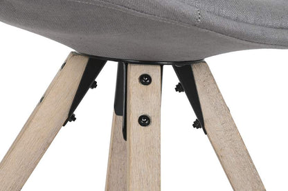 Silla Roble Poliester 48X44X84 Gris Oscuro