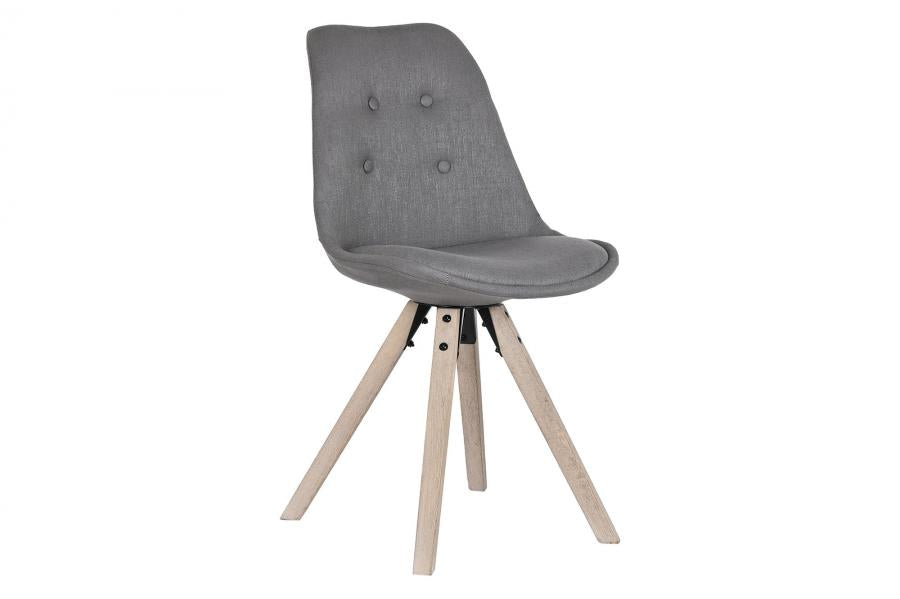 Silla Roble Poliester 48X44X84 Gris Oscuro