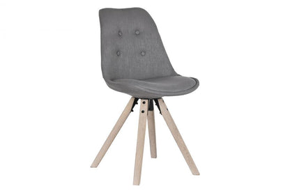 Silla Roble Poliester 48X44X84 Gris Oscuro