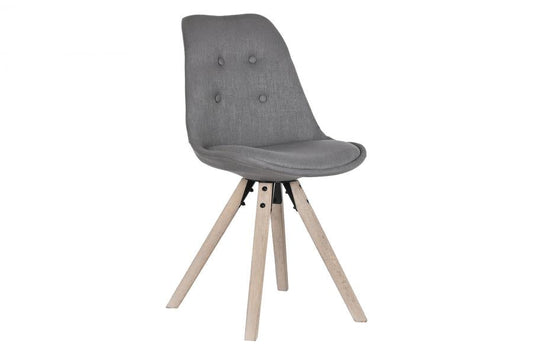 Silla Roble Poliester 48X44X84 Gris Oscuro