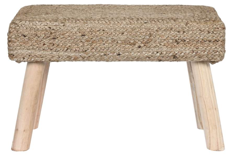 Reposapies Yute Eucalipto 62X30X39 Natural Marron
