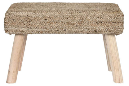 Reposapies Yute Eucalipto 62X30X39 Natural Marron