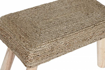Reposapies Yute Eucalipto 62X30X39 Natural Marron