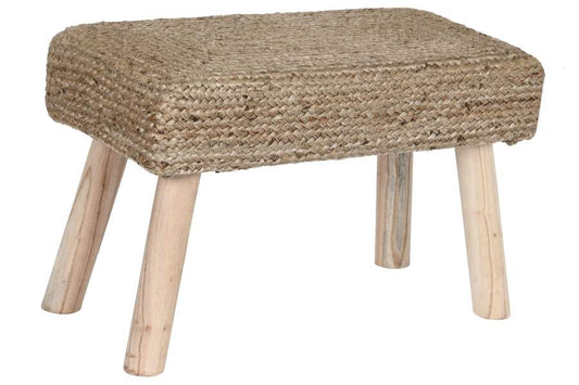 Reposapies Yute Eucalipto 62X30X39 Natural Marron
