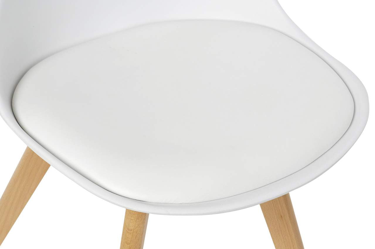 Silla Pp Pu 48X55X83 Acolchado Blanco