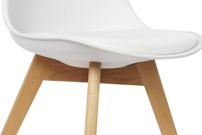 Silla Pp Pu 48X55X83 Acolchado Blanco