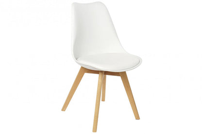 Silla Pp Pu 48X55X83 Acolchado Blanco