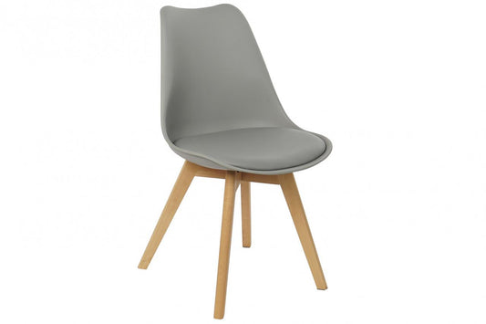 Silla Pp Pu 48X55X83 Acolchado Gris