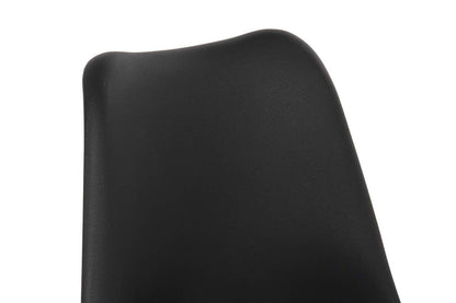 Silla Pp Pu 48X55X83 Acolchado Negro