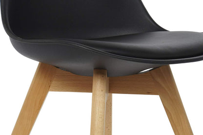 Silla Pp Pu 48X55X83 Acolchado Negro