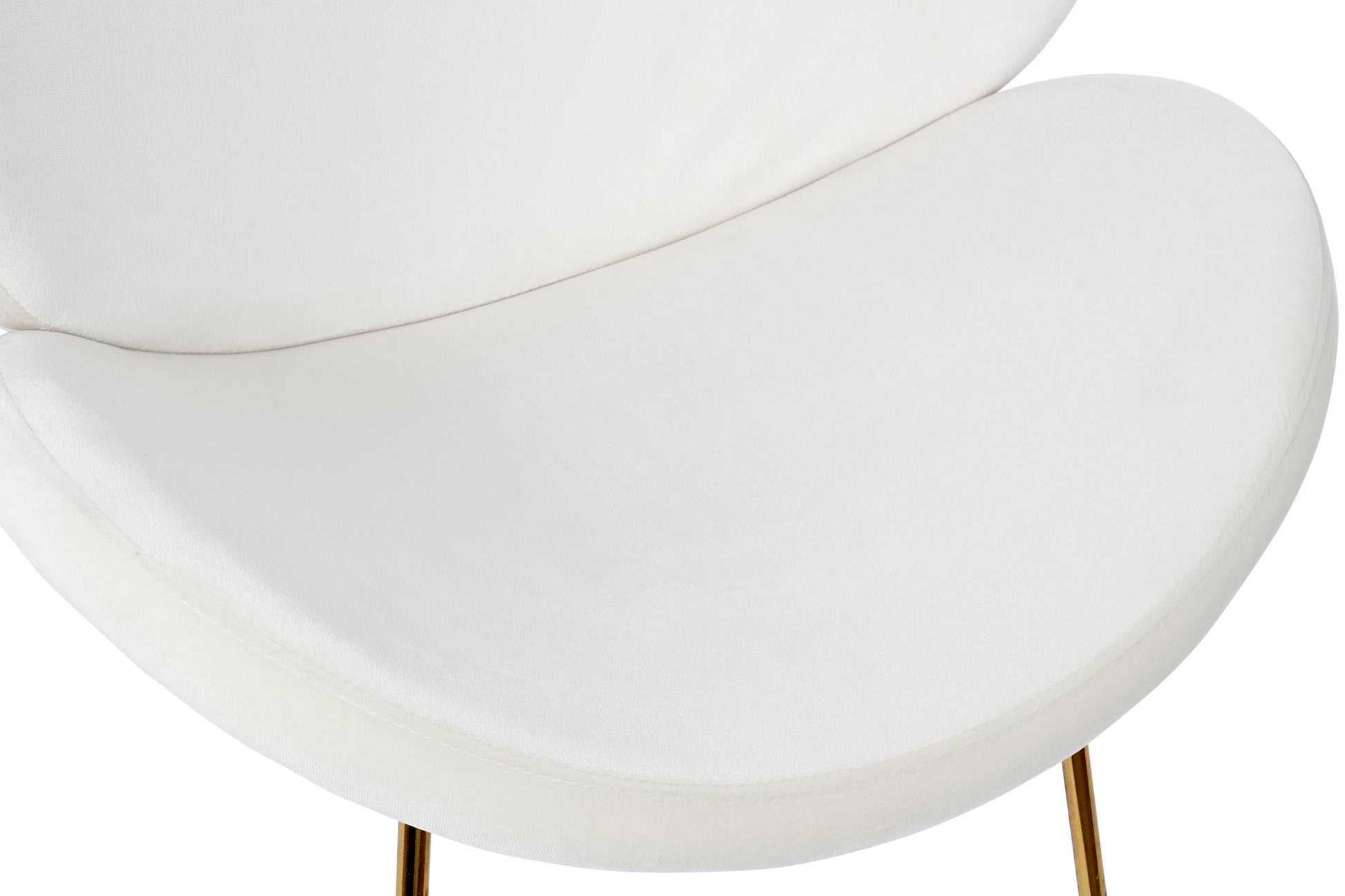 Silla Poliester Metal 63X57X73 Terciopelo Blanco