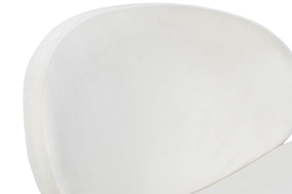 Silla Poliester Metal 63X57X73 Terciopelo Blanco
