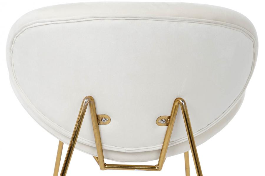 Silla Poliester Metal 63X57X73 Terciopelo Blanco