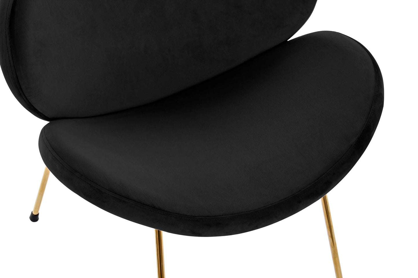 Silla Poliester Metal 62X58X73 Terciopelo Negro