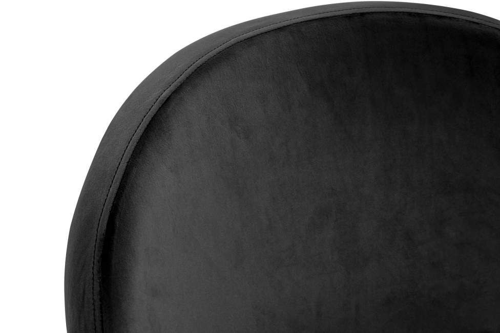 Silla Poliester Metal 62X58X73 Terciopelo Negro
