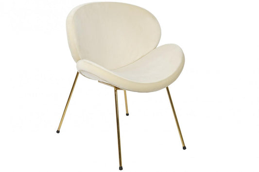 Silla Poliester Metal 63X57X73 Terciopelo Beige