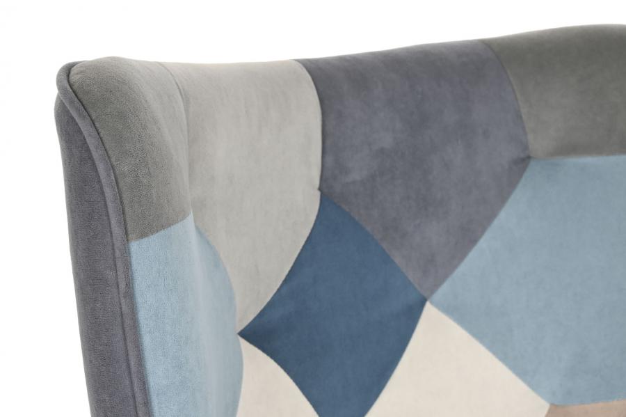 Sillon Set 2 Lino Rubberwood 70X73X100 Patchwork