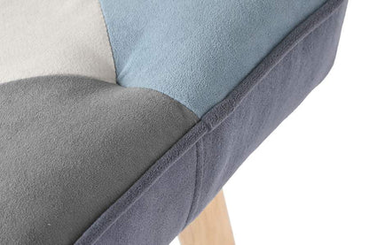 Sillon Set 2 Lino Rubberwood 70X73X100 Patchwork