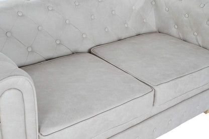 Sofa Poliester Madera 151X80X70 Capitone Blanco