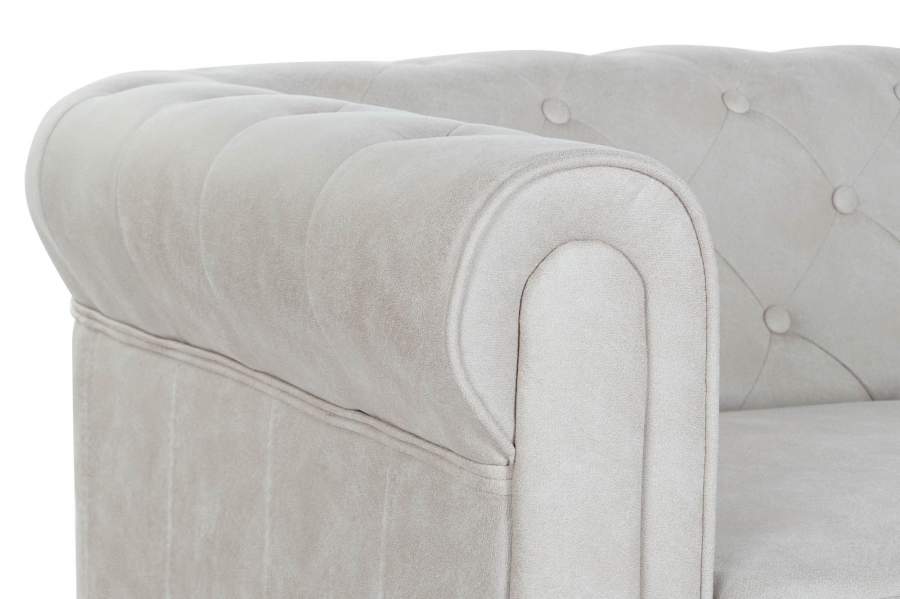 Sofa Poliester Madera 151X80X70 Capitone Blanco