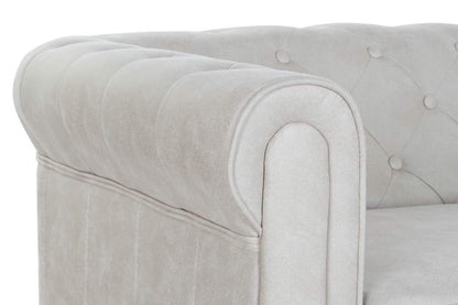 Sofa Poliester Madera 151X80X70 Capitone Blanco