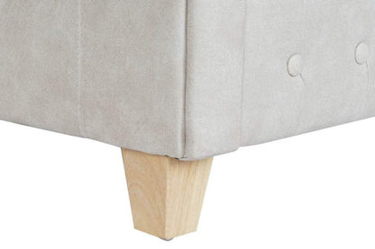 Sofa Poliester Madera 151X80X70 Capitone Blanco