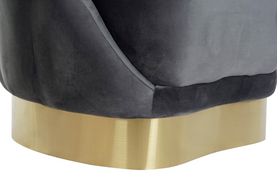Butaca Poliester Metal 86X80X85 Gris Oscuro