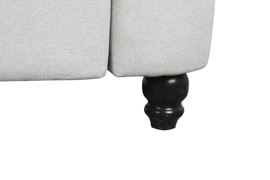 Sofa Poliester Madera 209X84X76 Crema