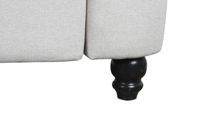 Sofa Poliester Madera 209X84X76 Crema