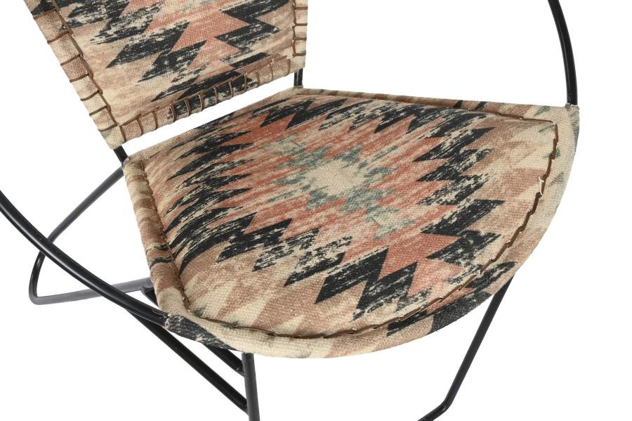 Silla Kilim Metal 76X76X63 Multicolor