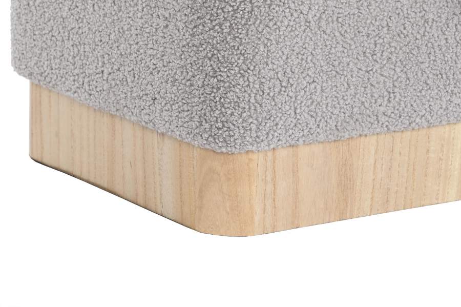 Reposapies Poliester 38X38X40 Borreguito Gris