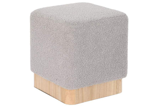 Reposapies Poliester 38X38X40 Borreguito Gris