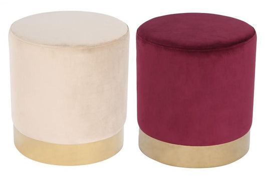 Reposapies Poliester 40X40X42 Terciopelo 2 Surt.