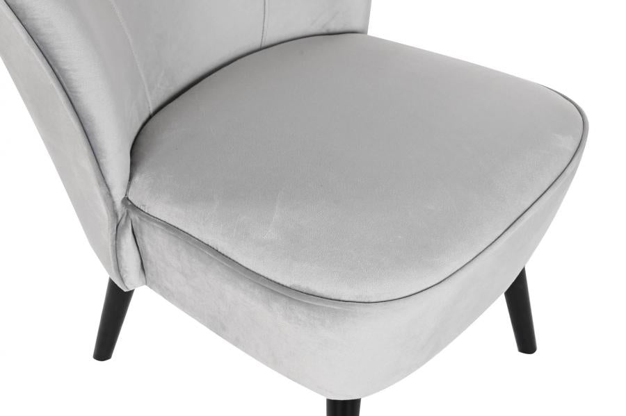 Butaca Poliester Madera 59X66X76 Terciopelo Gris