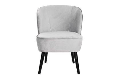 Butaca Poliester Madera 59X66X76 Terciopelo Gris