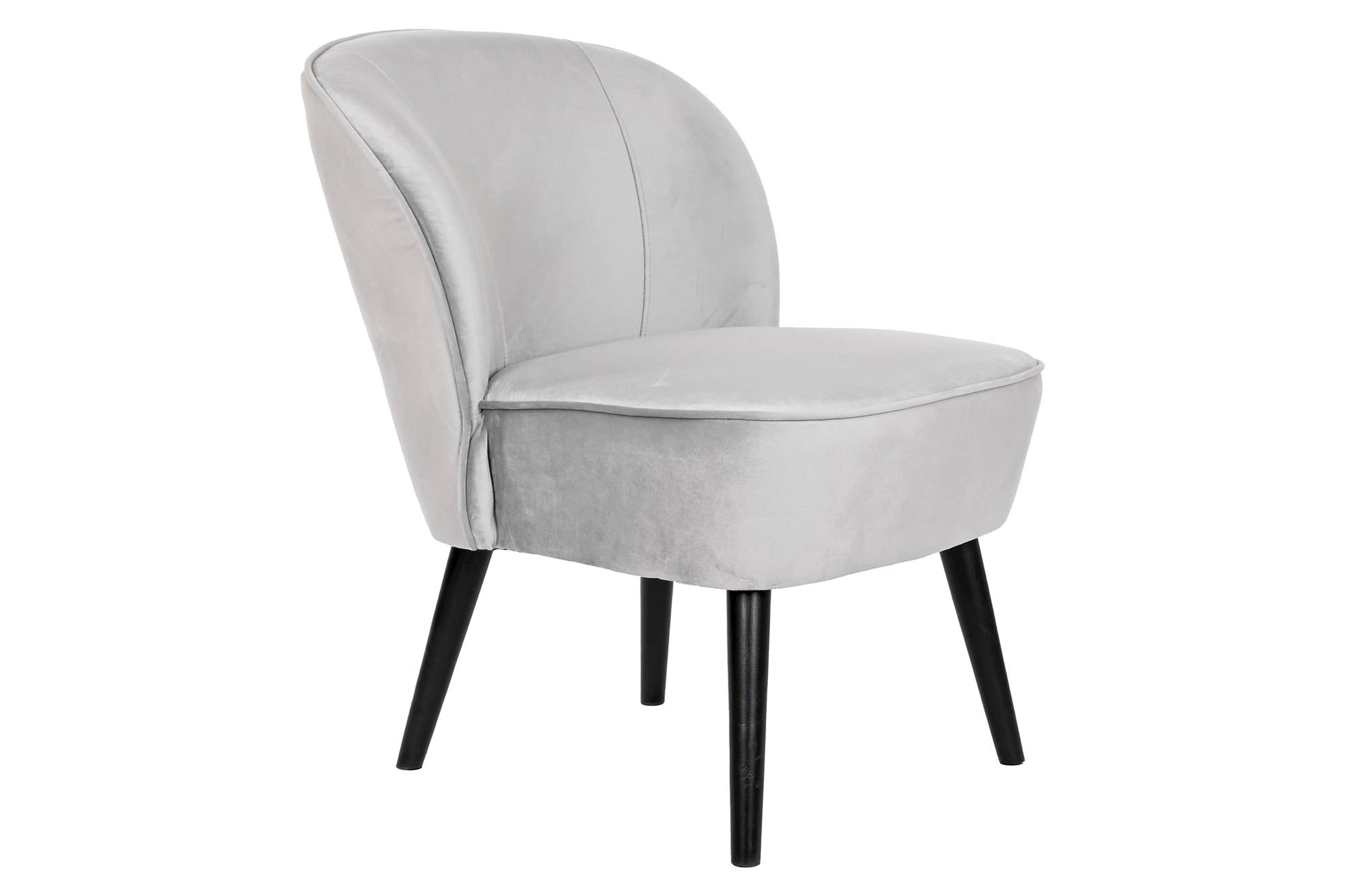 Butaca Poliester Madera 59X66X76 Terciopelo Gris