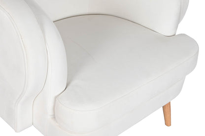 Butaca Poliester Madera 91X80X78 Blanco