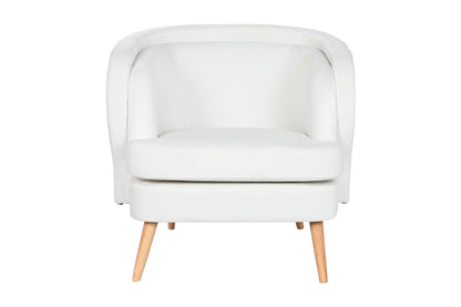 Butaca Poliester Madera 91X80X78 Blanco