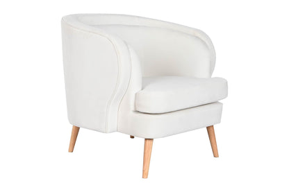 Butaca Poliester Madera 91X80X78 Blanco