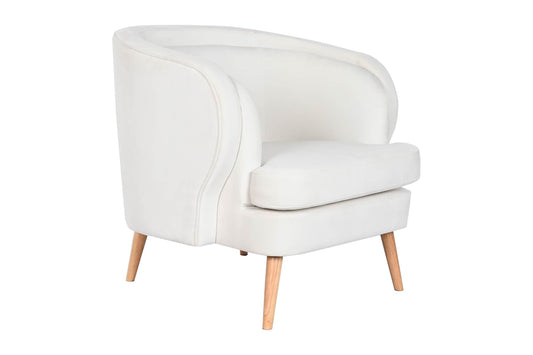 Butaca Poliester Madera 91X80X78 Blanco