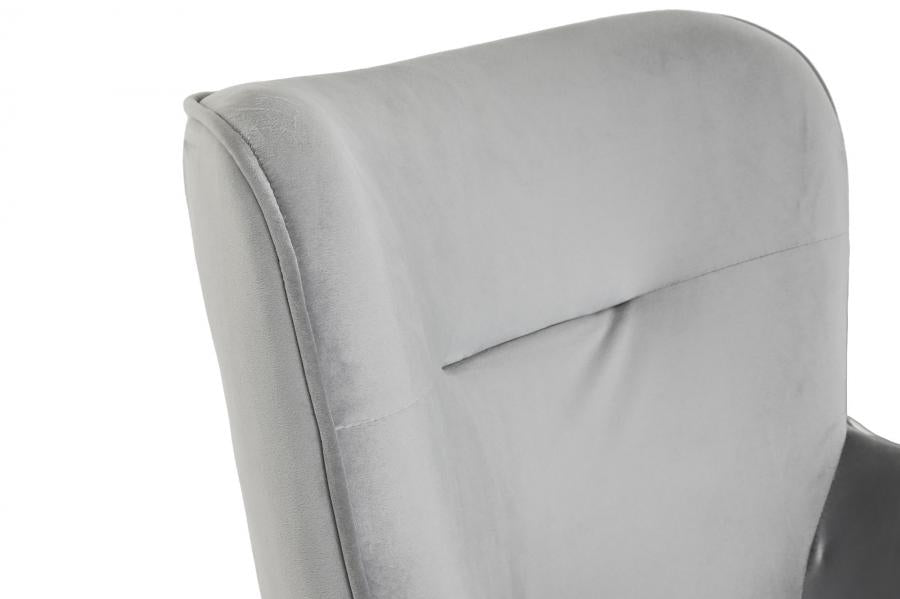 Butaca Poliester Metal 67X81X86 Terciopelo Gris