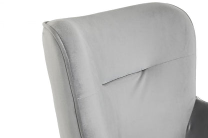 Butaca Poliester Metal 67X81X86 Terciopelo Gris