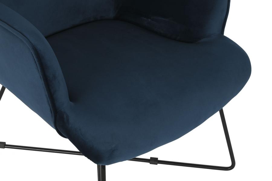 Butaca Poliester Metal 68X76X90 Terciopelo Azul