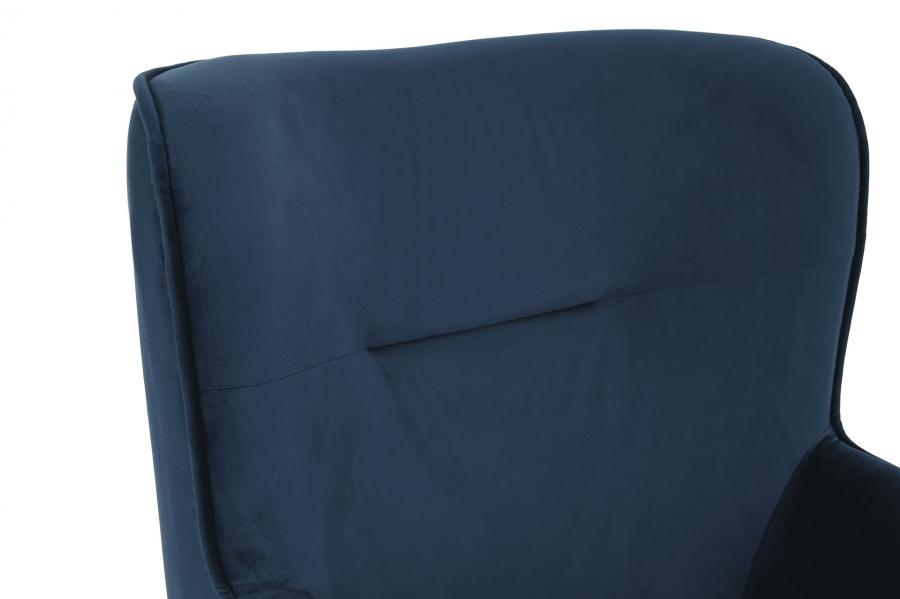 Butaca Poliester Metal 68X76X90 Terciopelo Azul