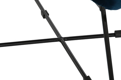 Butaca Poliester Metal 68X76X90 Terciopelo Azul
