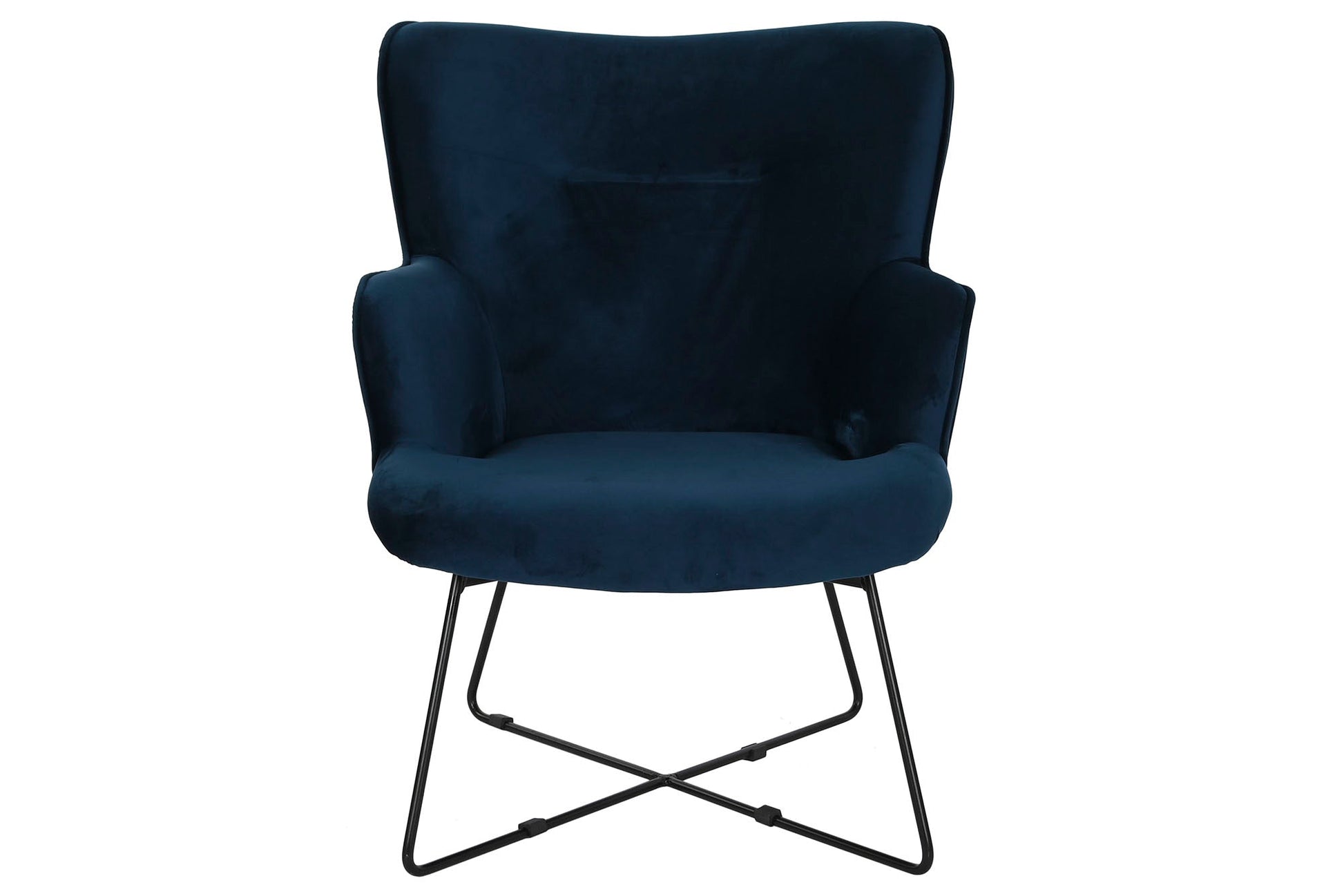 Butaca Poliester Metal 68X76X90 Terciopelo Azul