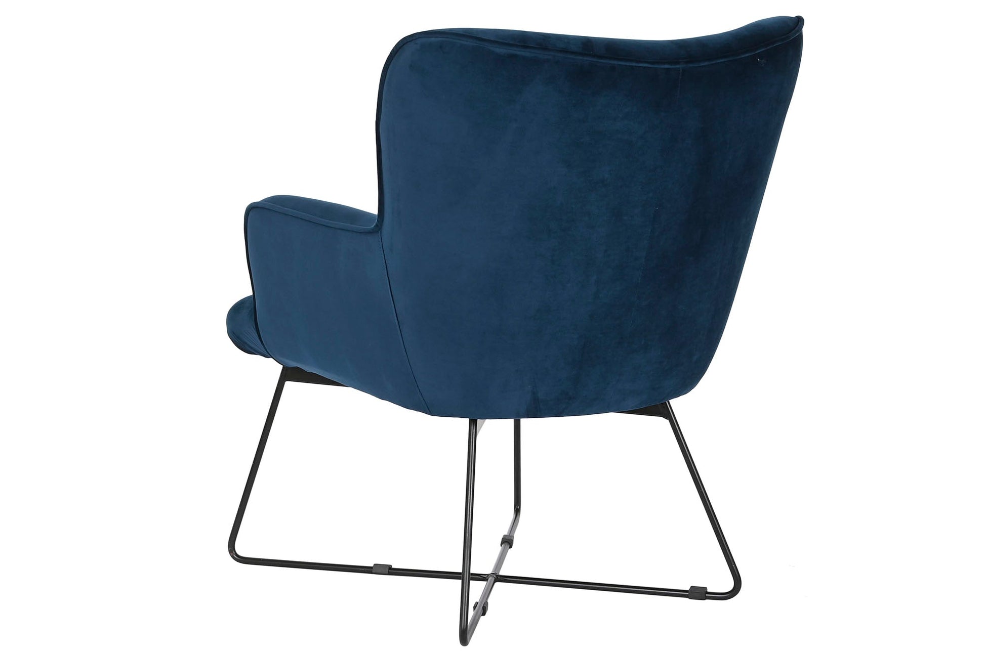 Butaca Poliester Metal 68X76X90 Terciopelo Azul