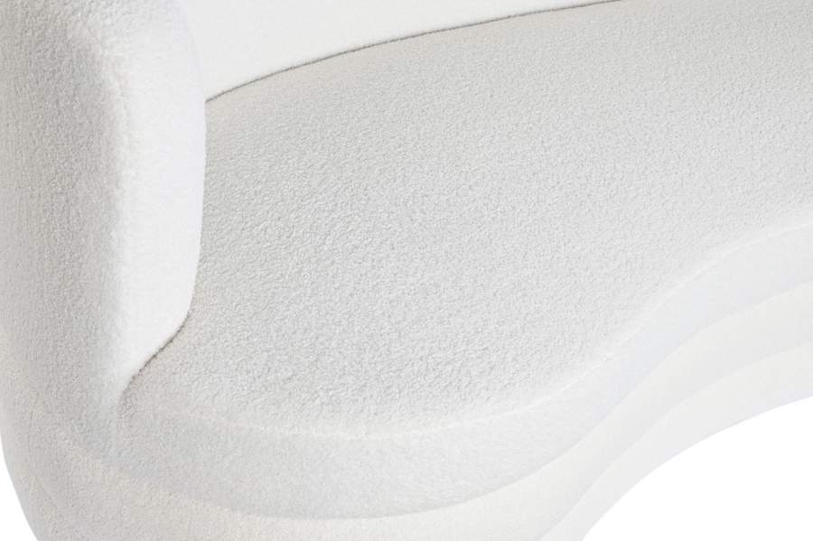 Sofa Poliester 193X92X79 Borreguito Blanco
